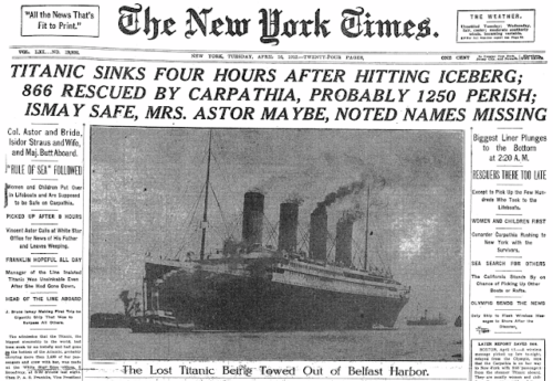 titanic sinking